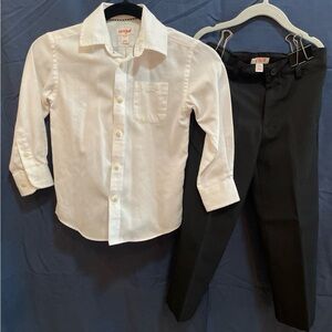 Cat & Jack White Herringbone Shirt